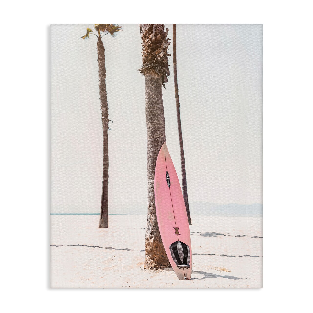 Stupell Industries Pink Surfboard on Coast Canvas Design By Sisi and Seb